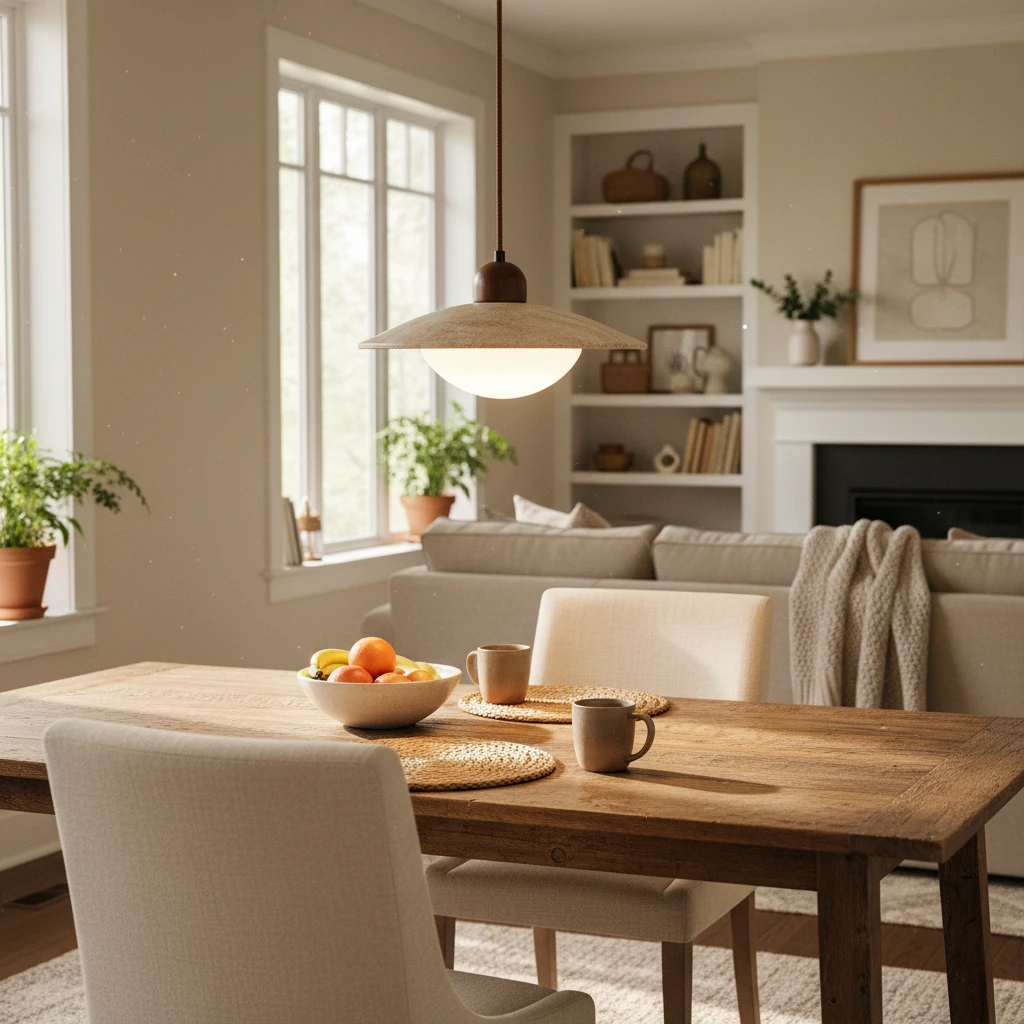 Porcelain flush mount lifestyle scene