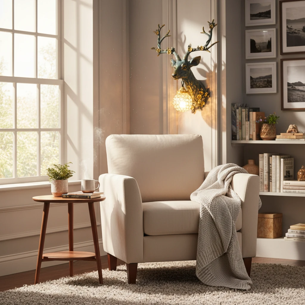 Escena de estilo de vida con montaje empotrado de porcelana
