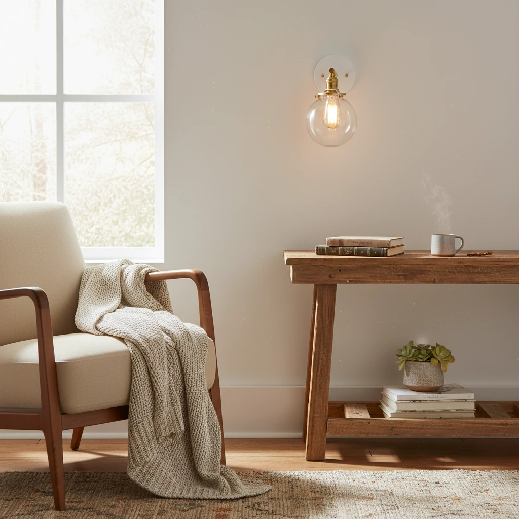 Porcelain flush mount lifestyle scene