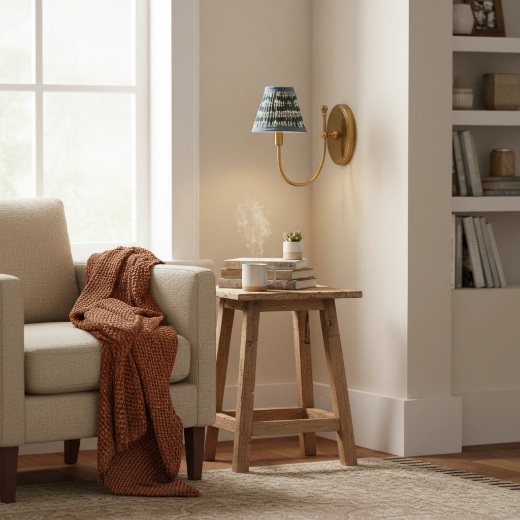 Porcelain flush mount lifestyle scene