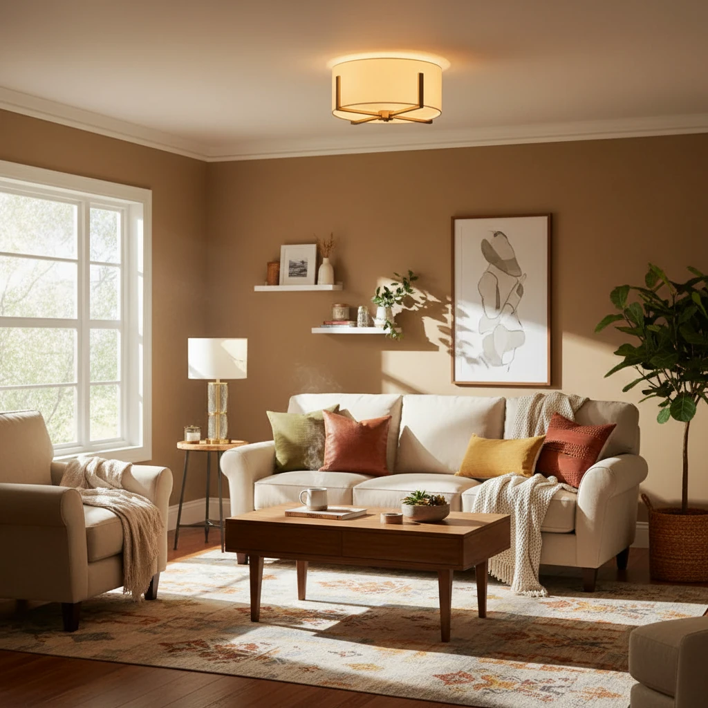 Porcelain flush mount lifestyle scene