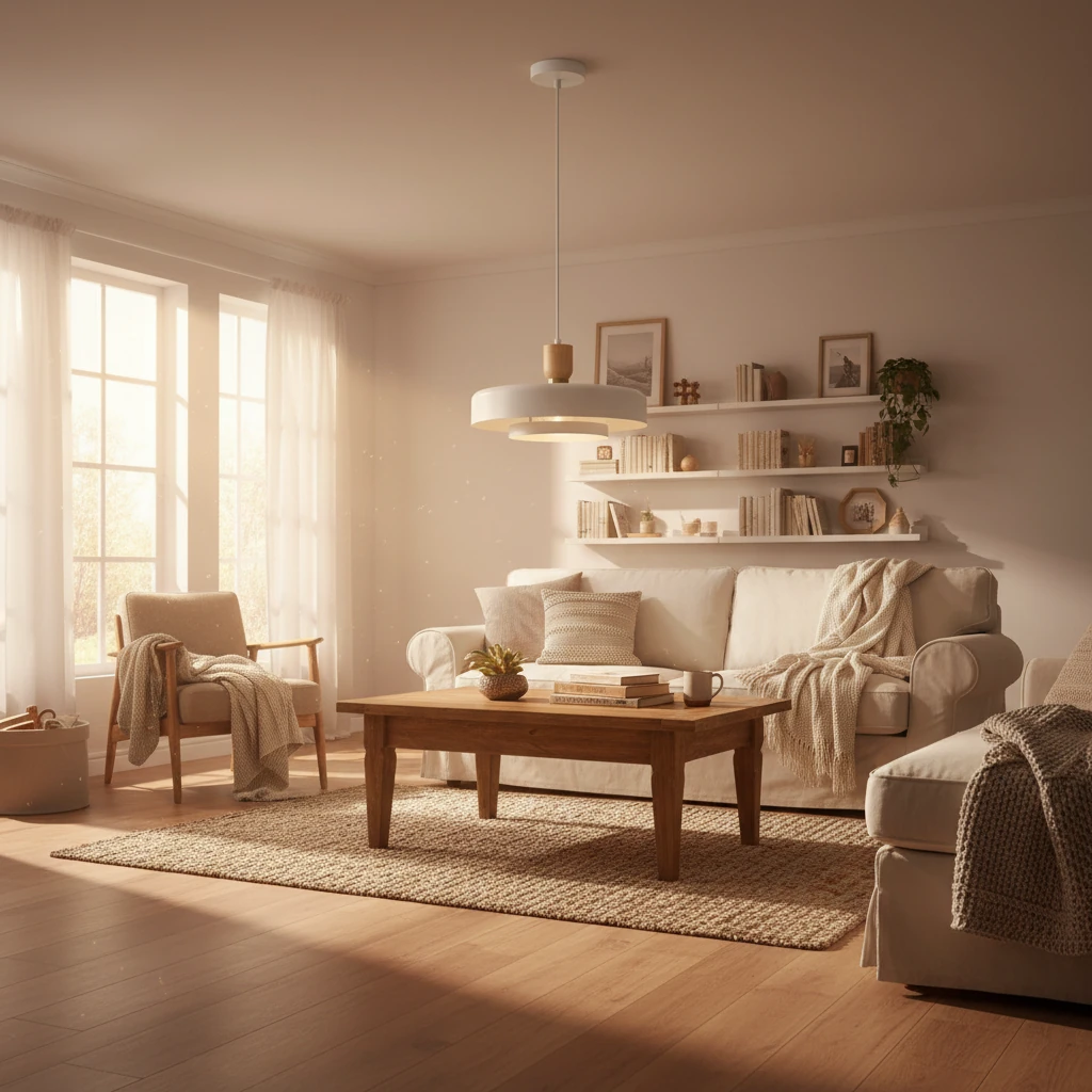 Porcelain flush mount lifestyle scene