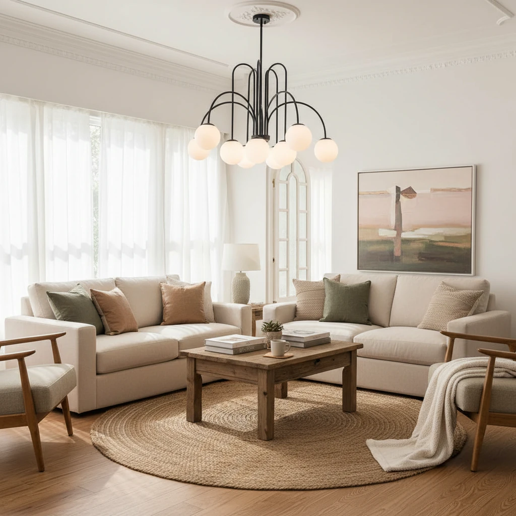 Luminária de porcelana embutida para decoração de ambientes.