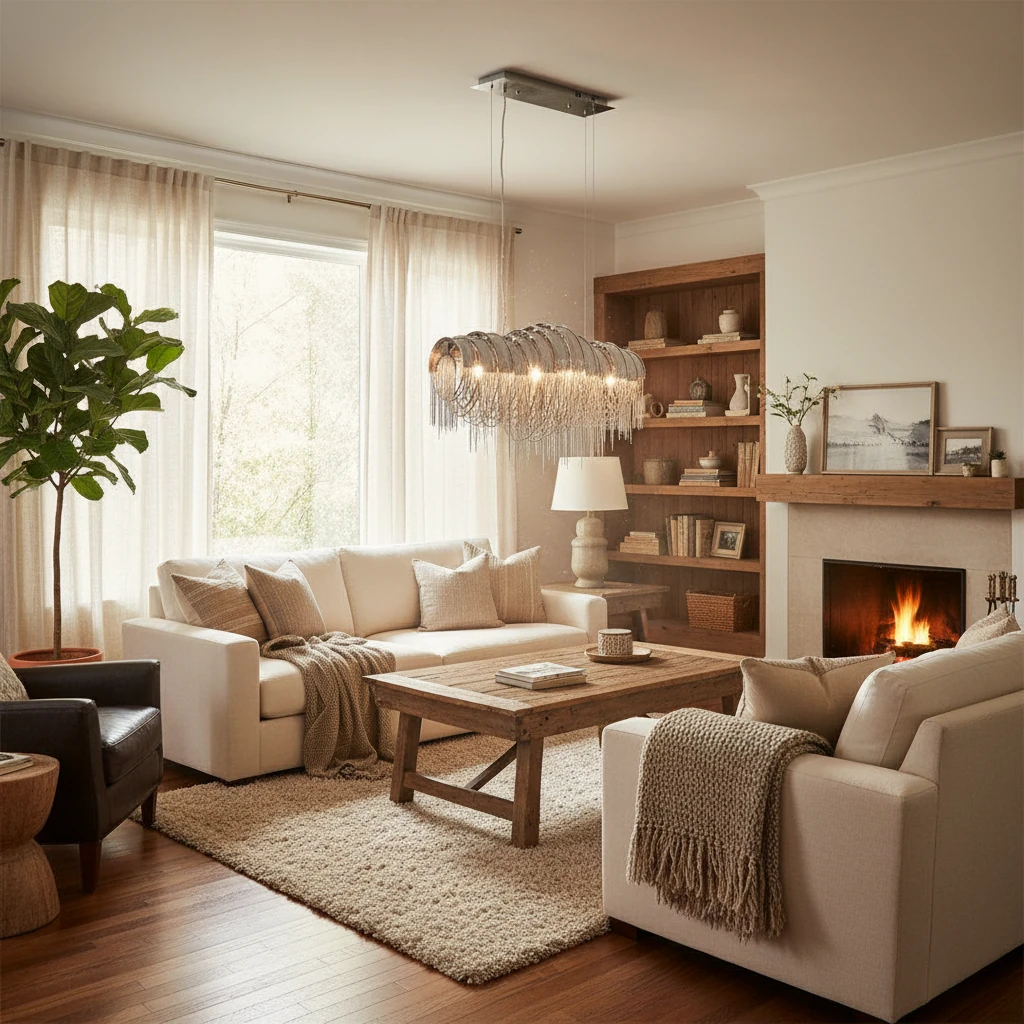 Porcelain flush mount lifestyle scene