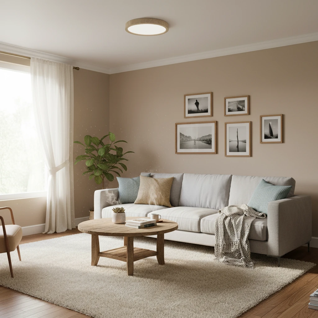 Porcelain flush mount lifestyle scene