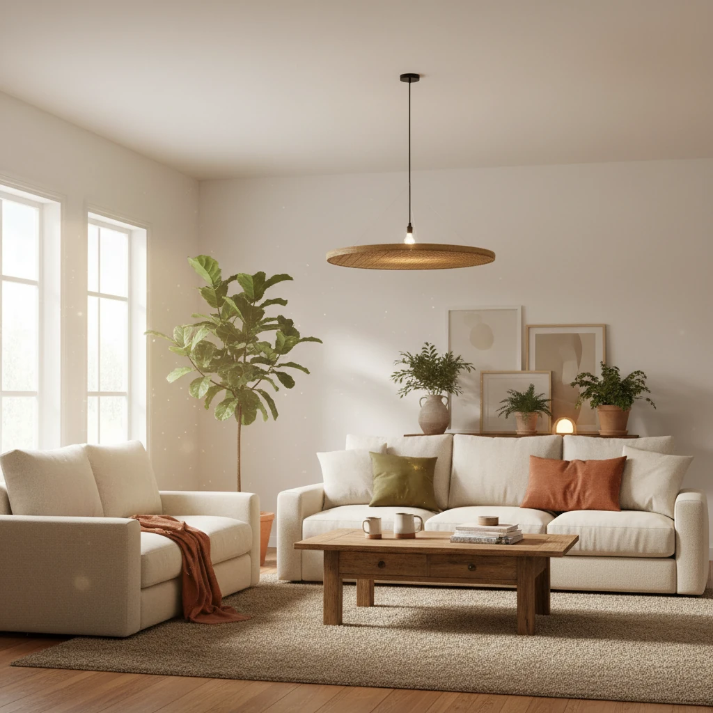Escena de estilo de vida con montaje empotrado de porcelana