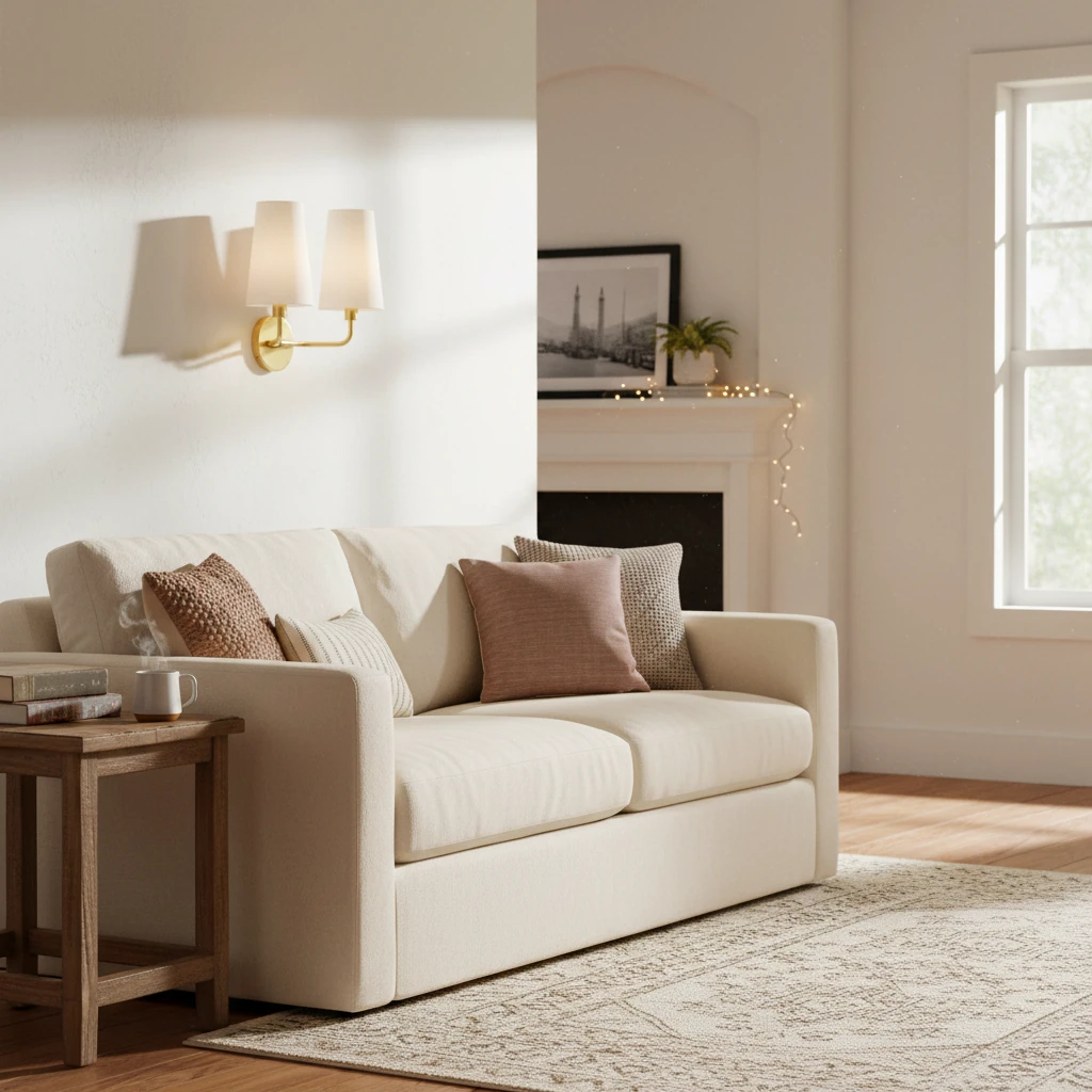 Porcelain flush mount lifestyle scene