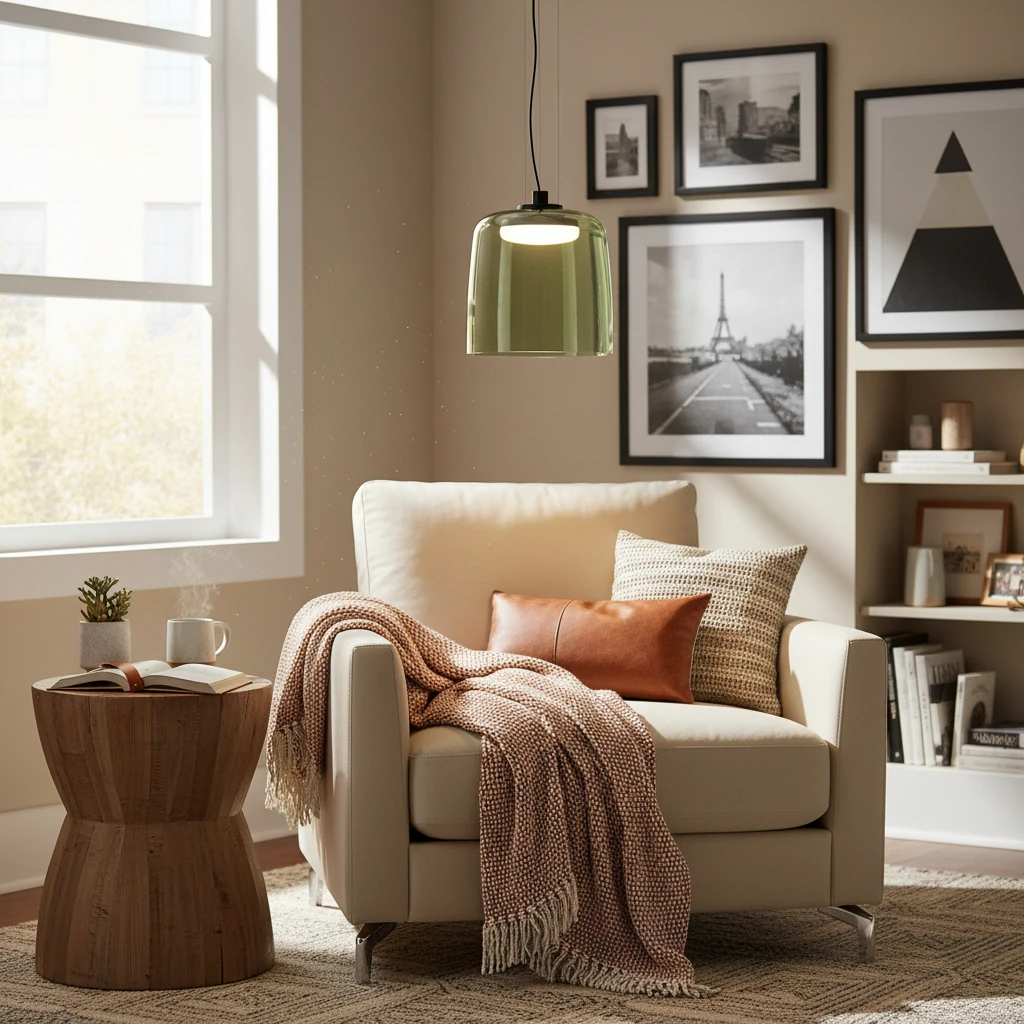 Porcelain flush mount lifestyle scene