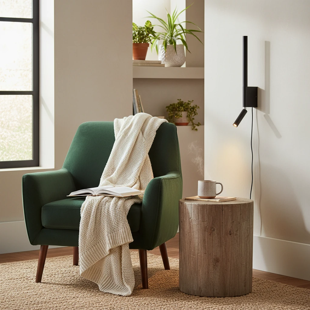 Porcelain flush mount lifestyle scene