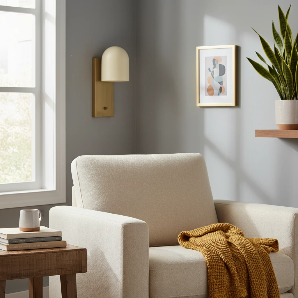 Porcelain flush mount lifestyle scene