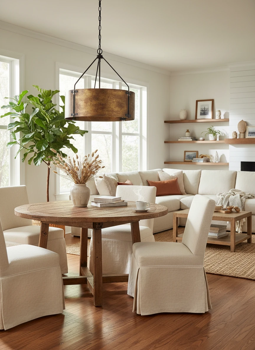 Porcelain flush mount lifestyle scene