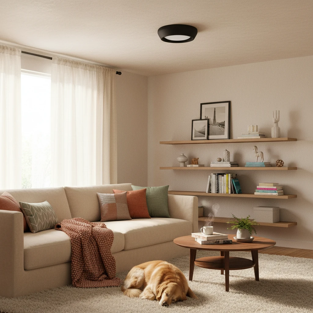 Porseleinen plafondlamp, lifestyle scène