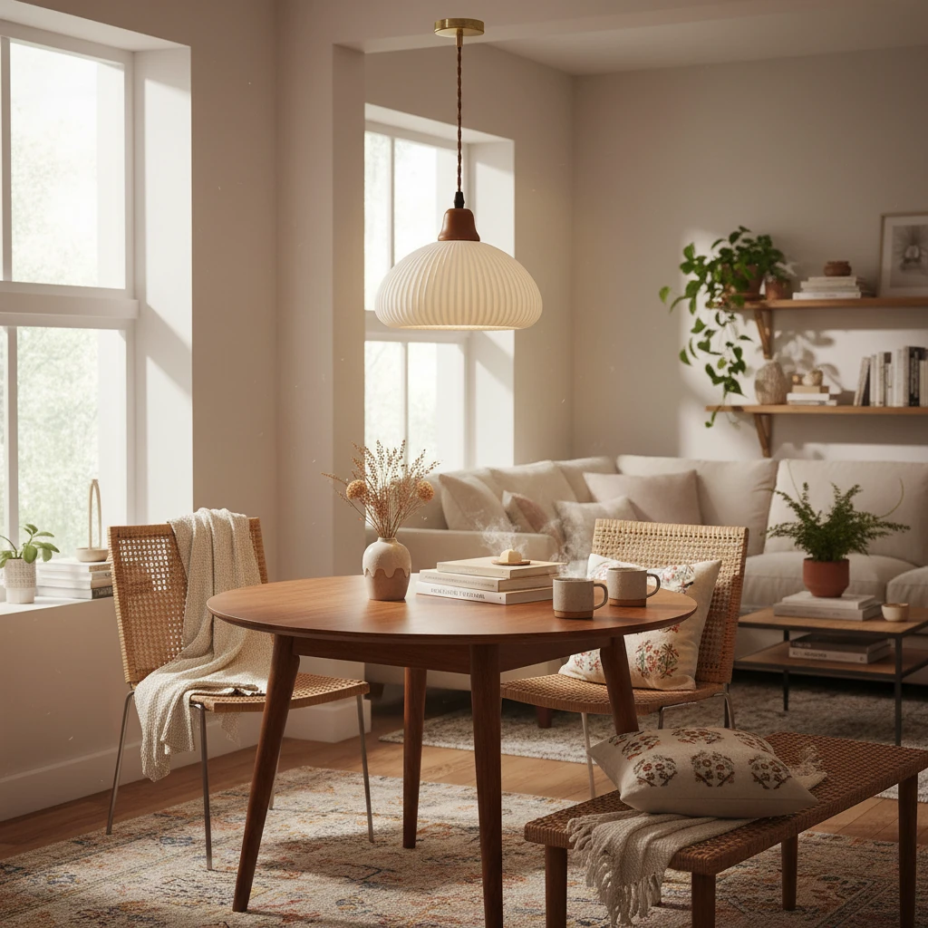 Porcelain flush mount lifestyle scene