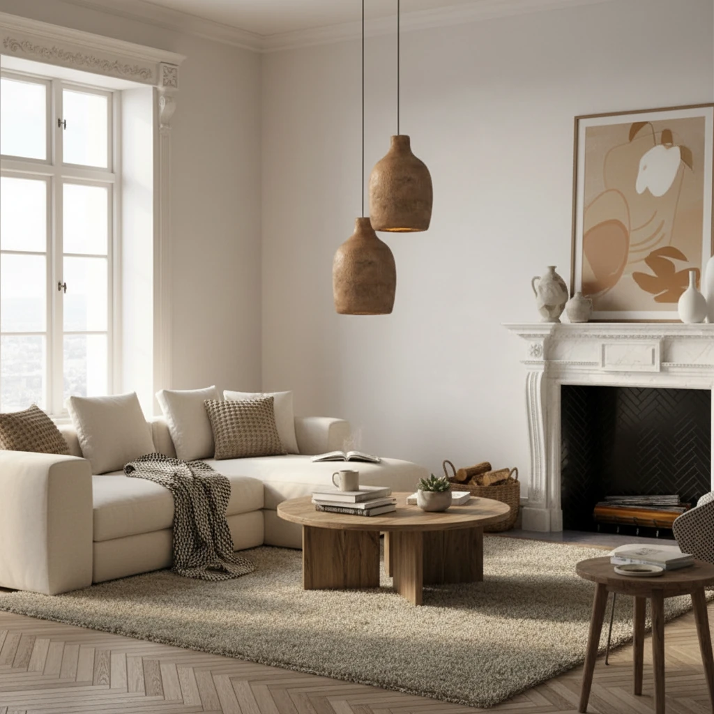 Porcelain flush mount lifestyle scene