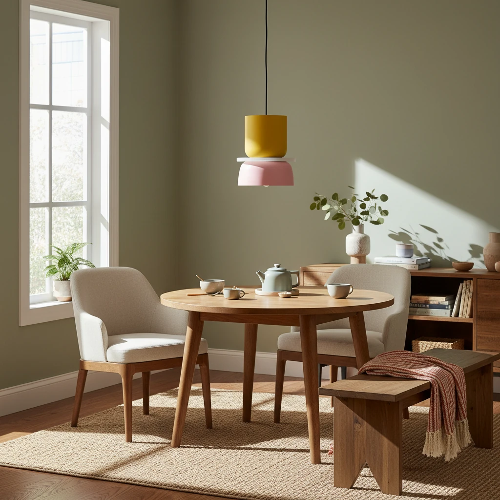 Escena de estilo de vida con montaje empotrado de porcelana