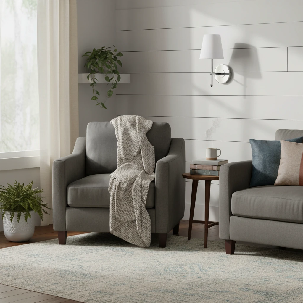 Escena de estilo de vida con montaje empotrado de porcelana