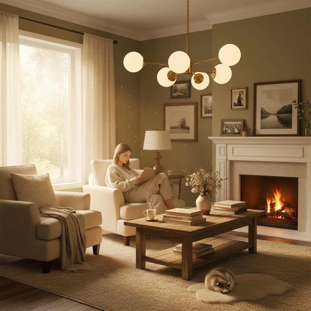 Porcelain flush mount lifestyle scene
