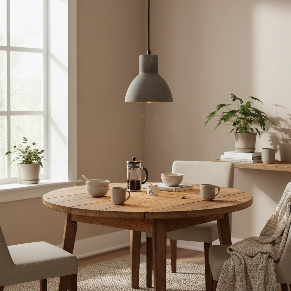 Escena de estilo de vida con montaje empotrado de porcelana