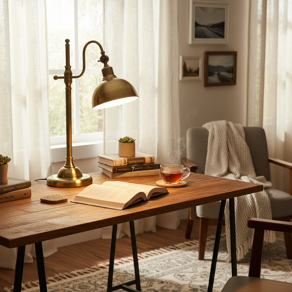 Porseleinen plafondlamp, lifestyle scène