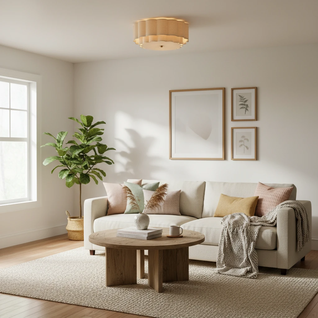 Porcelain flush mount lifestyle scene