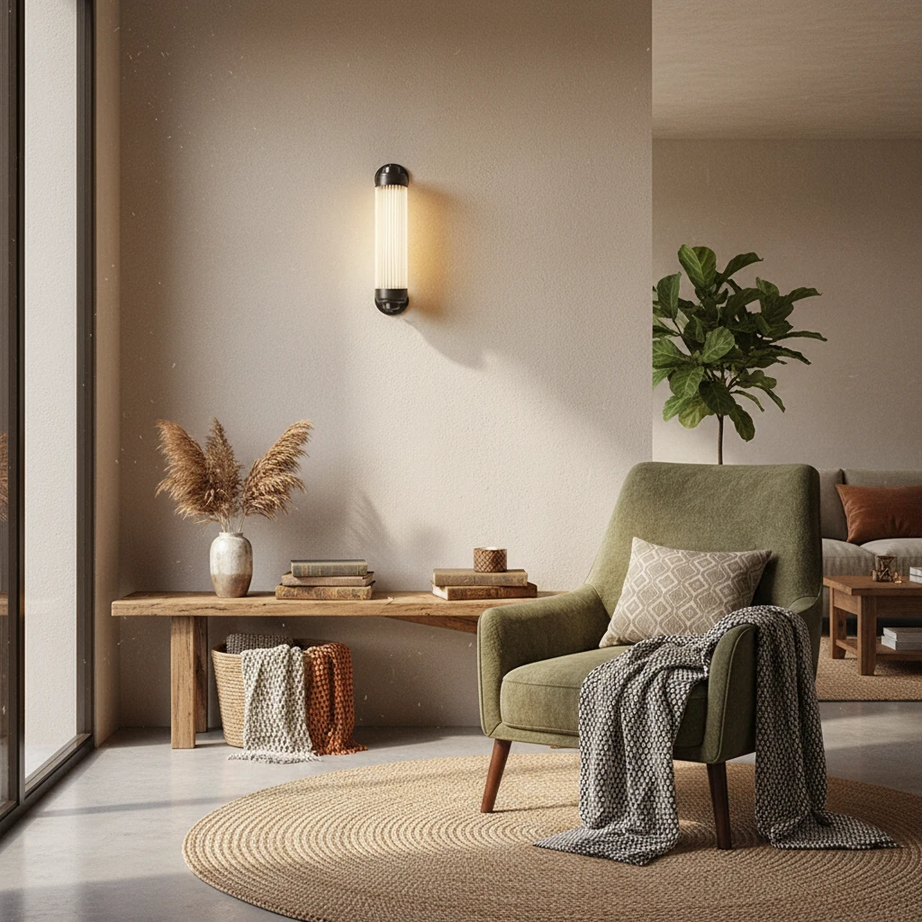 Escena de estilo de vida con montaje empotrado de porcelana