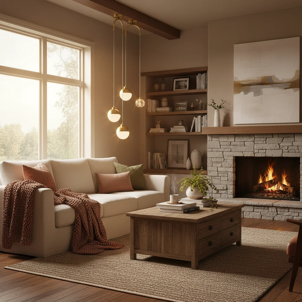 Porcelain flush mount lifestyle scene