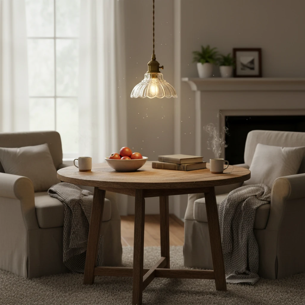 Porcelain flush mount lifestyle scene