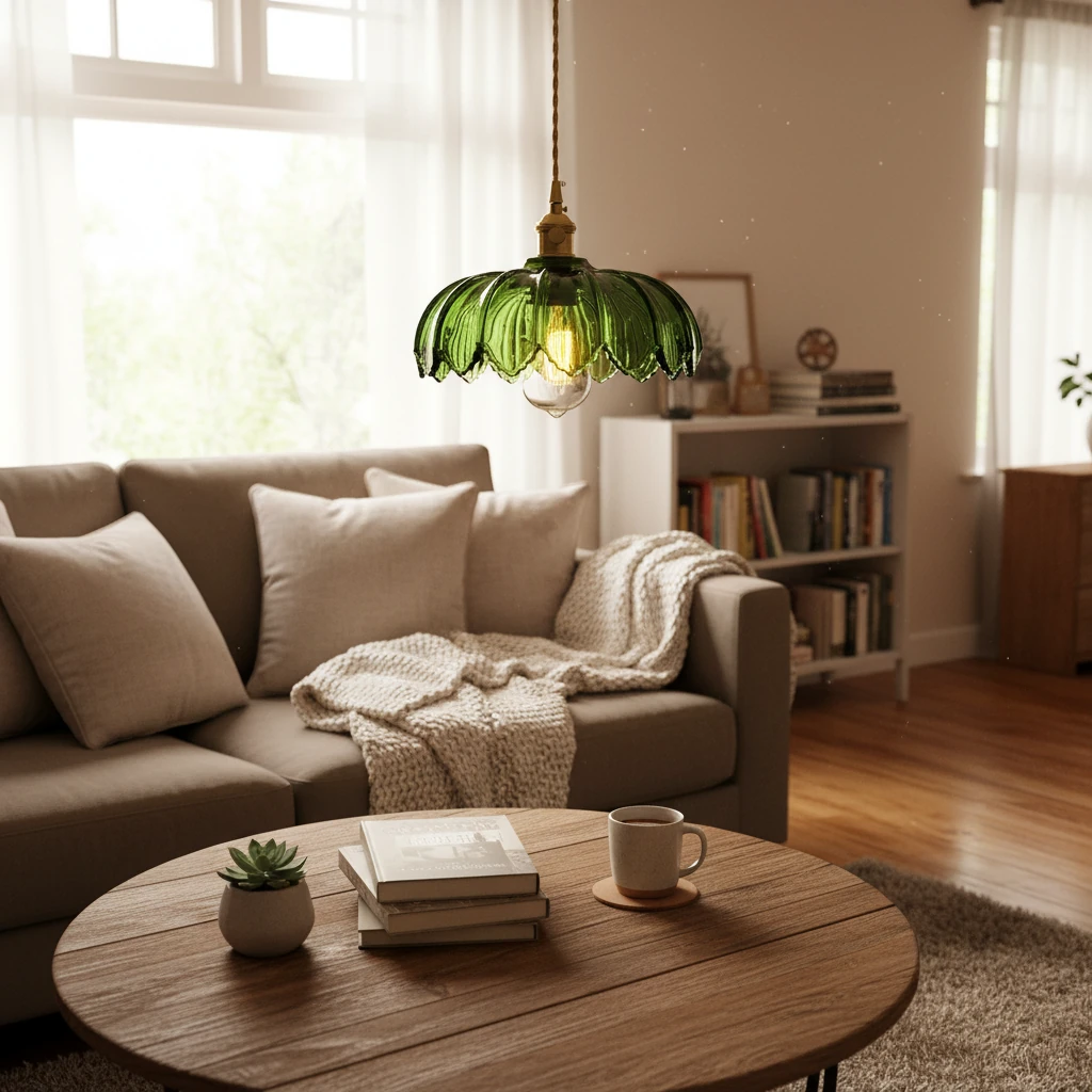 Porcelain flush mount lifestyle scene