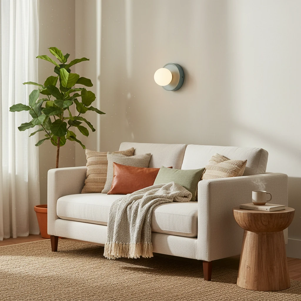 Porcelain flush mount lifestyle scene