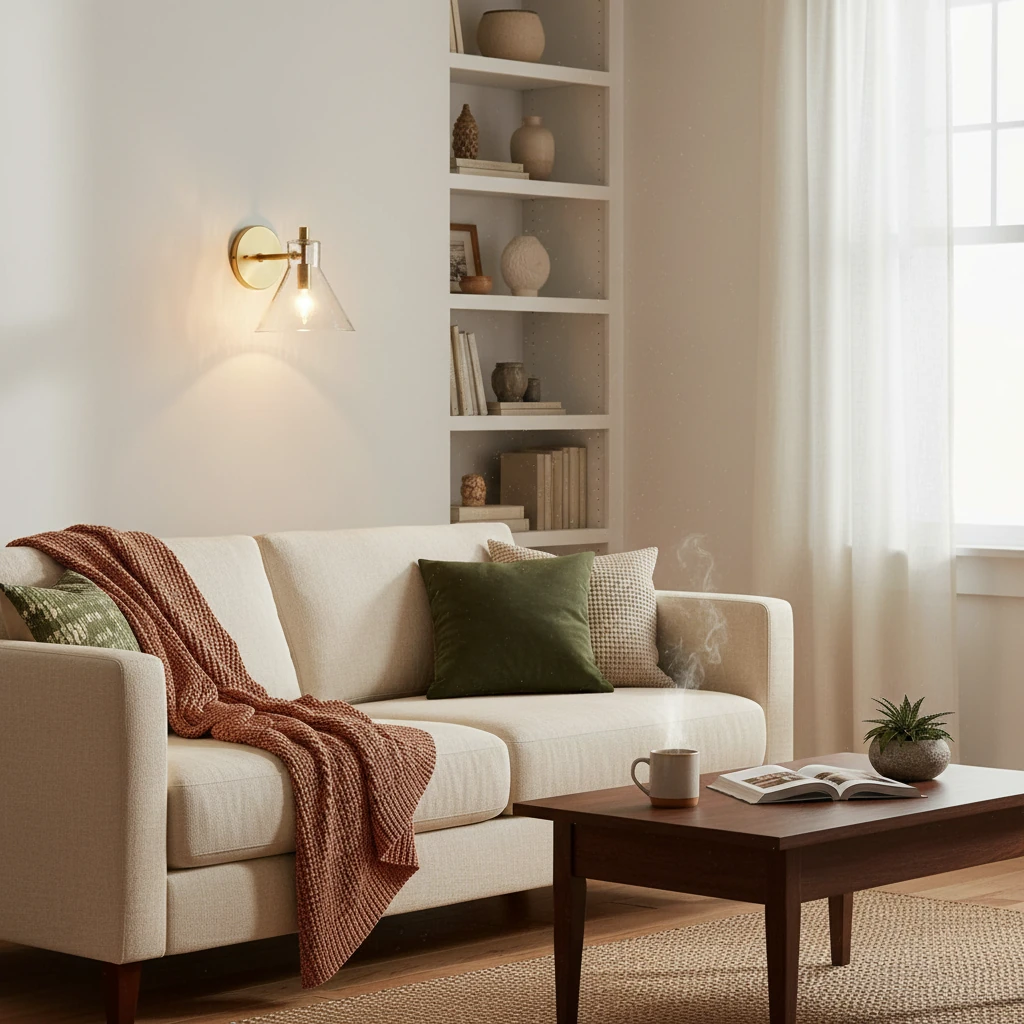 Porcelain flush mount lifestyle scene