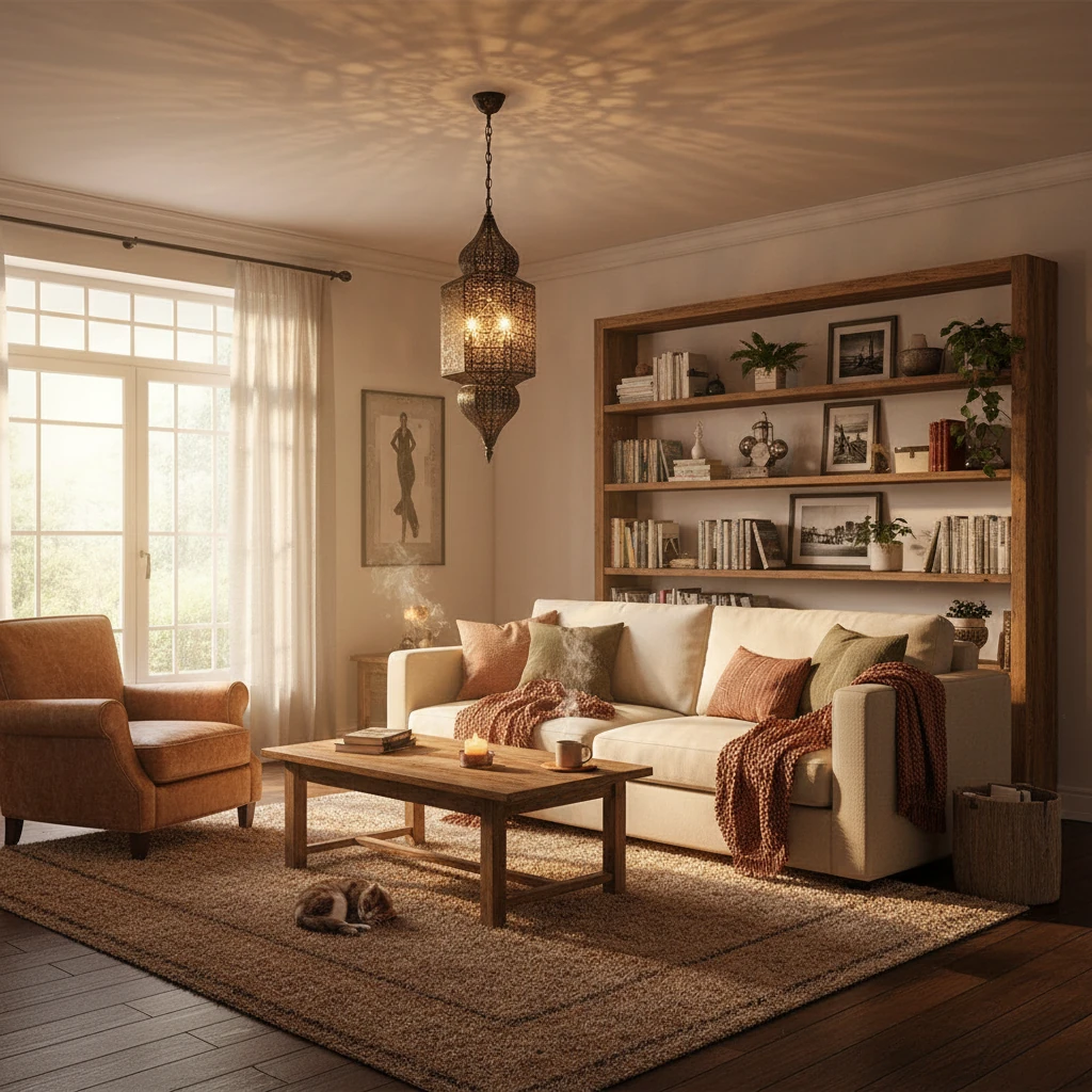 Porseleinen inbouw lifestyle-scène