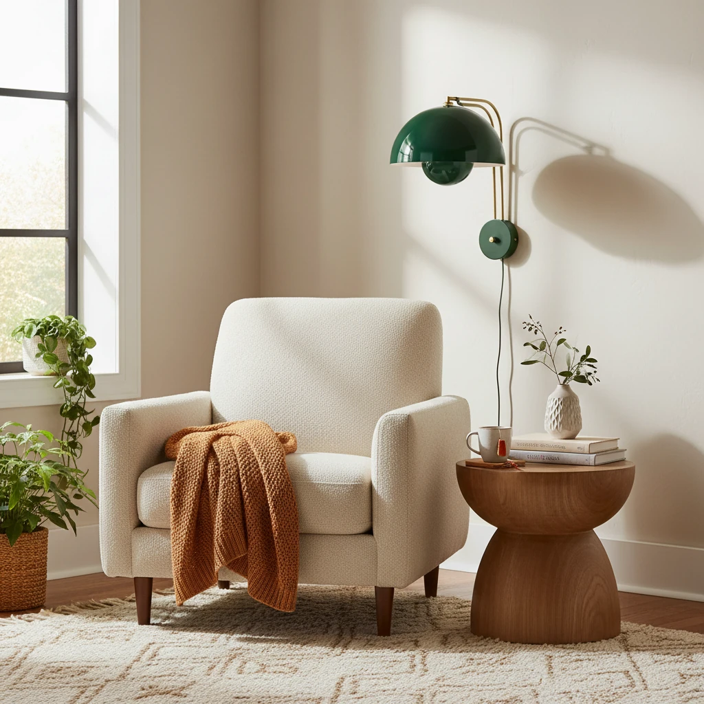 Porcelain flush mount lifestyle scene