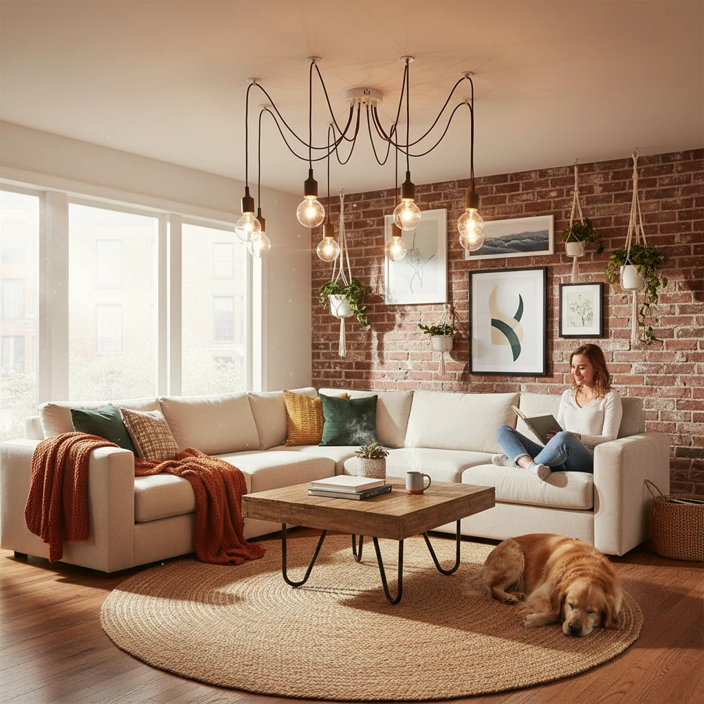 Porcelain flush mount lifestyle scene