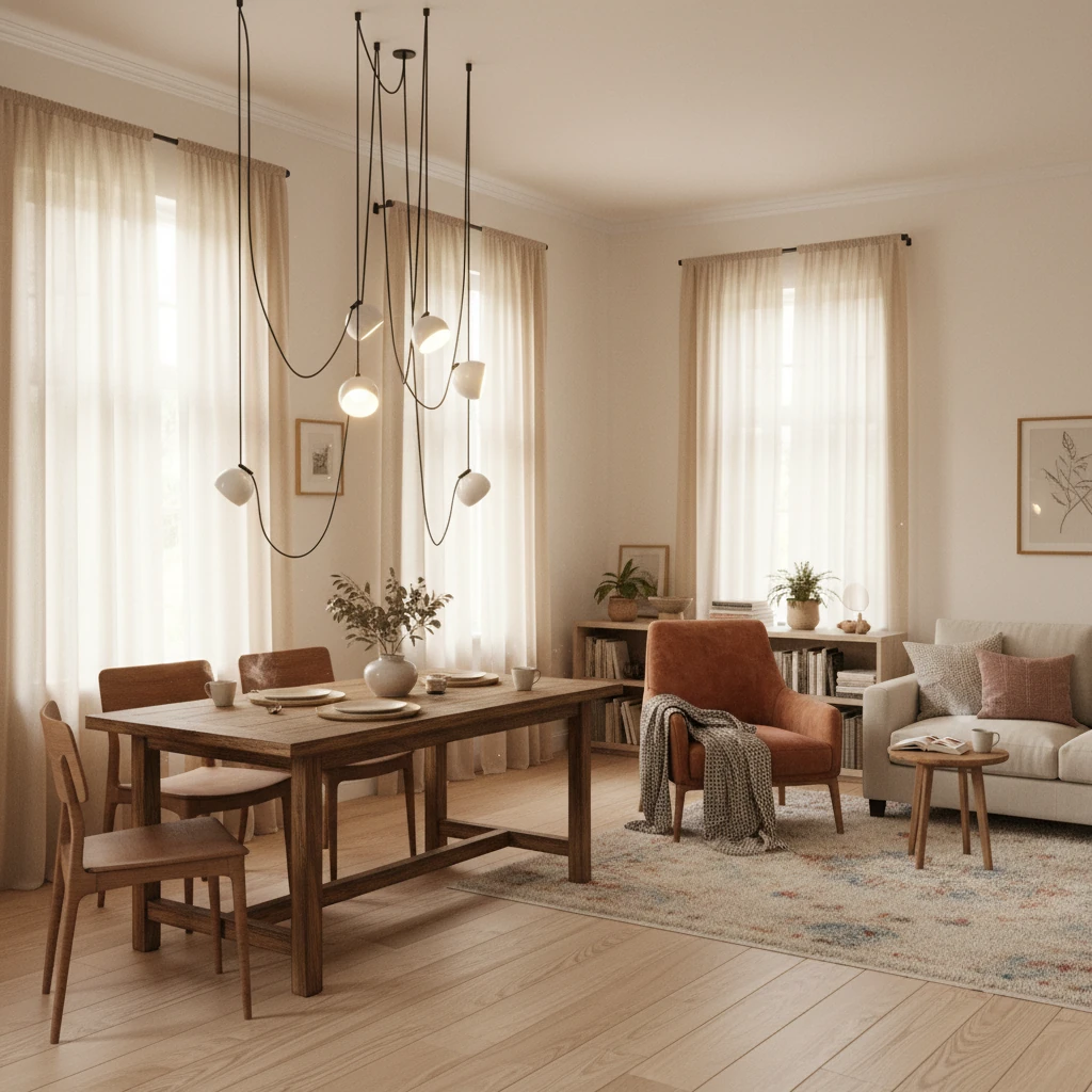 Luminária de porcelana embutida para decoração de ambientes.