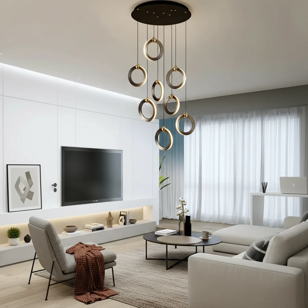 Porcelain flush mount lifestyle scene
