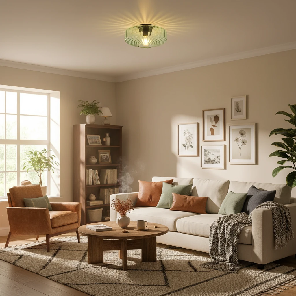 Porcelain flush mount lifestyle scene