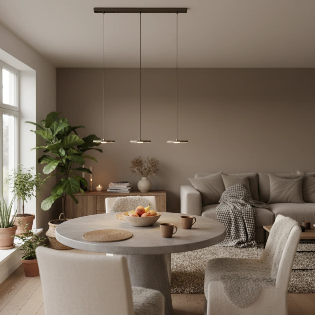 Porseleinen plafondlamp, lifestyle scène