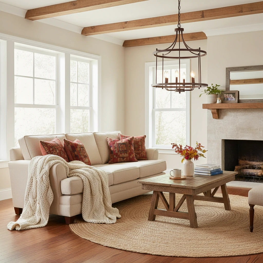 Porcelain flush mount lifestyle scene