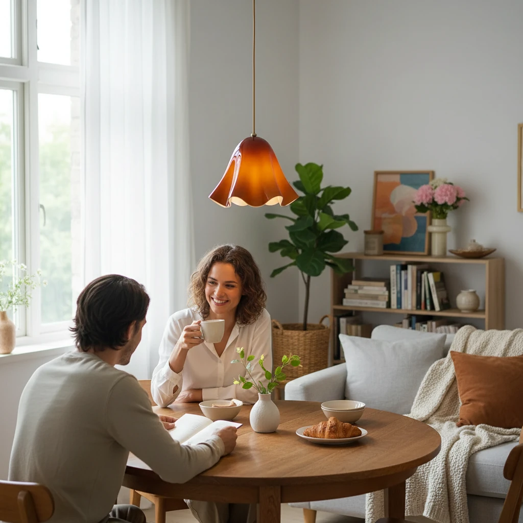 Porcelain flush mount lifestyle scene