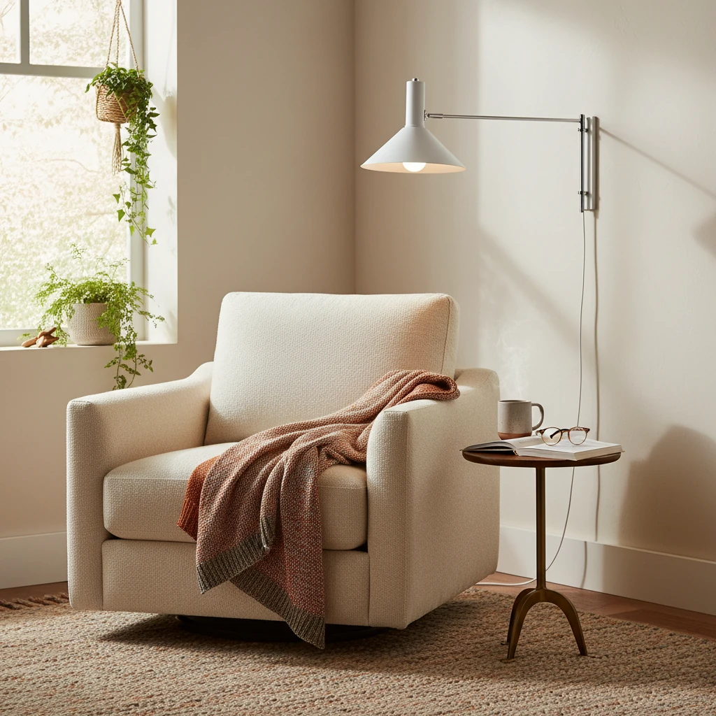 Porcelain flush mount lifestyle scene