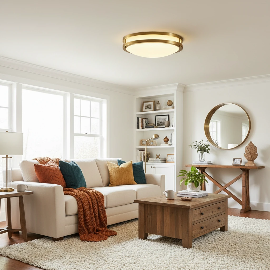 Porcelain flush mount lifestyle scene