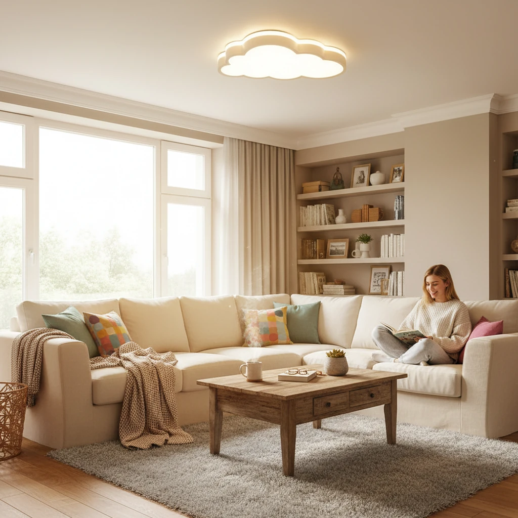 Porcelain flush mount lifestyle scene