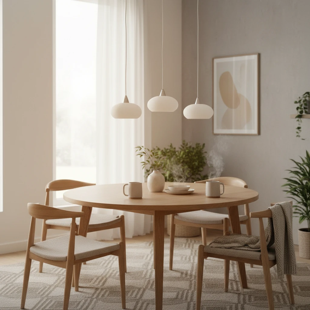 Porseleinen plafondlamp, lifestyle scène