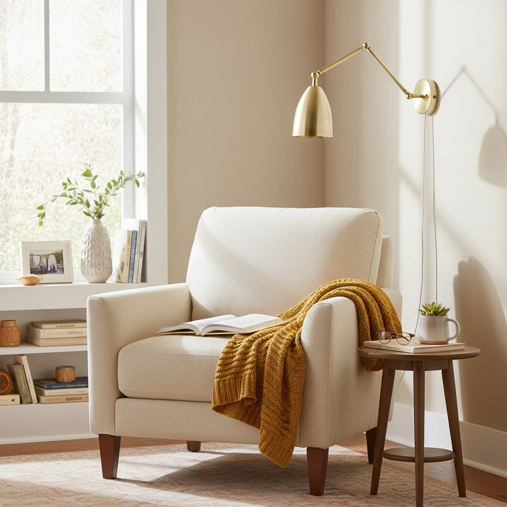 Porcelain flush mount lifestyle scene
