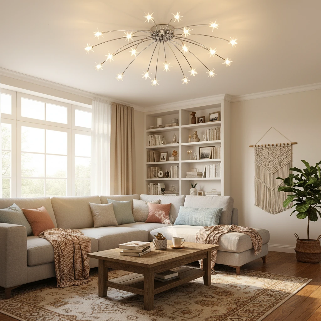 Porcelain flush mount lifestyle scene