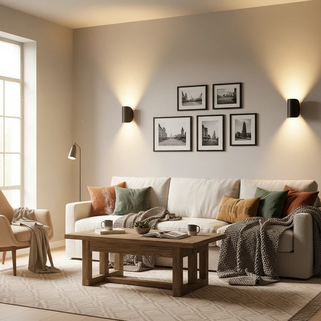 Escena de estilo de vida con montaje empotrado de porcelana