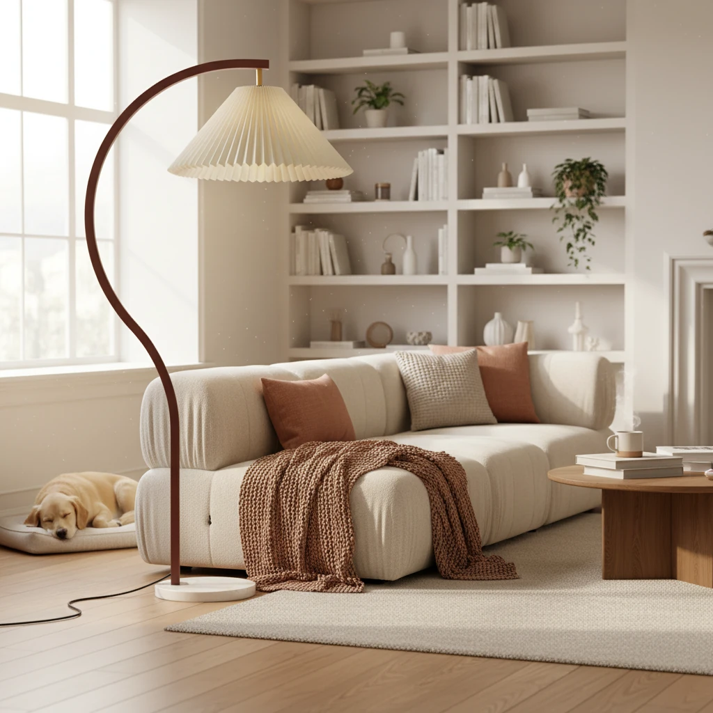 Porcelain flush mount lifestyle scene