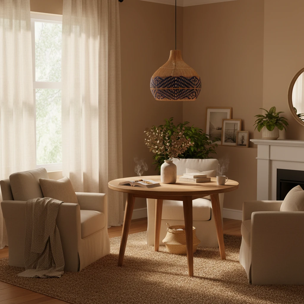 Porcelain flush mount lifestyle scene