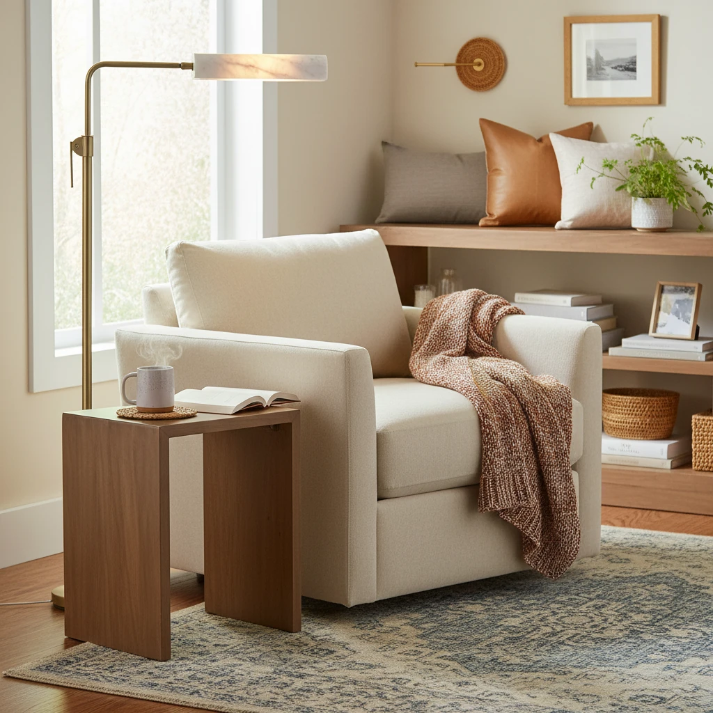 Porcelain flush mount lifestyle scene