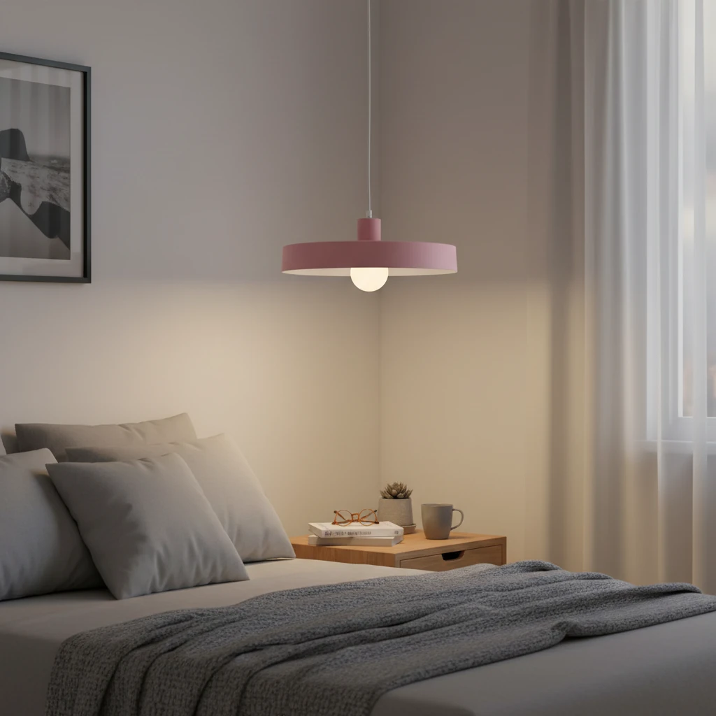 Porseleinen plafondlamp, lifestyle scène